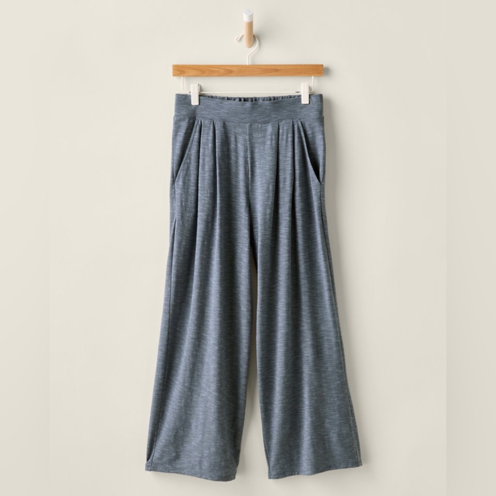 Oasis Knit Pleated Cropped Pajama Pants